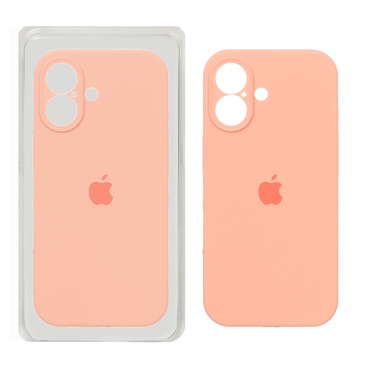 قاب سیلیکونی پاک کنی محافظ لنزدار اورجینال Apple iPhone 17 - نارنجی روشن (پک اصلی)